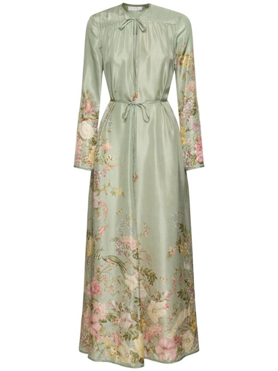 Luisaviaroma Abito maxi Waverly in lino stampato