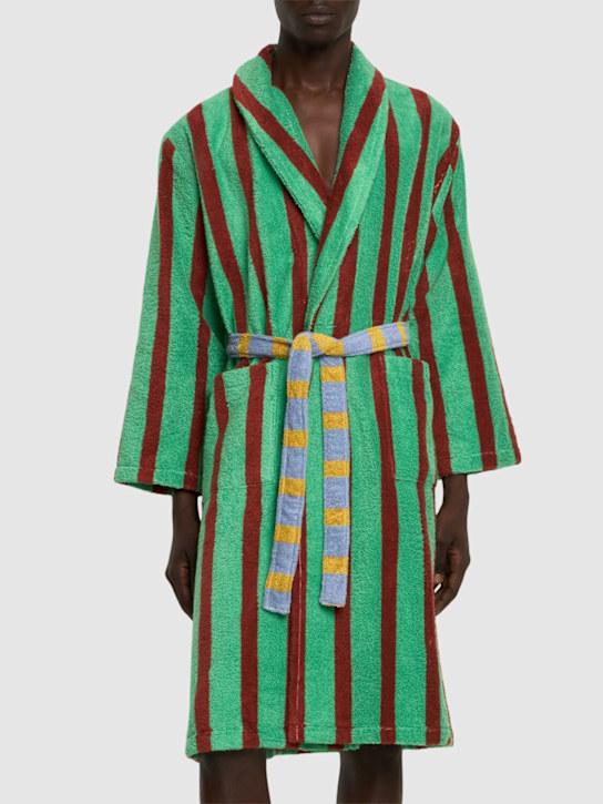 Luisaviaroma Accappatoio Nicolas Stripe In Cotone