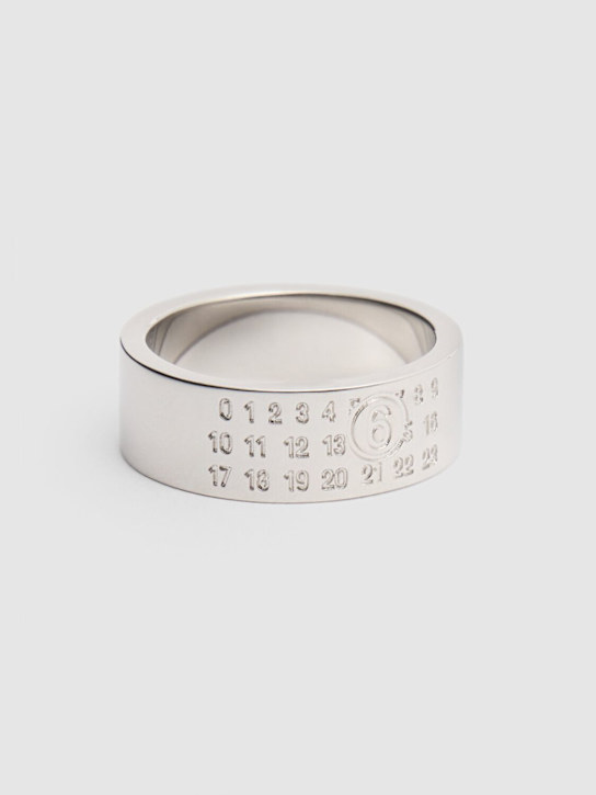 Luisaviaroma Anello In Ottone Con Logo MM6 Minimal