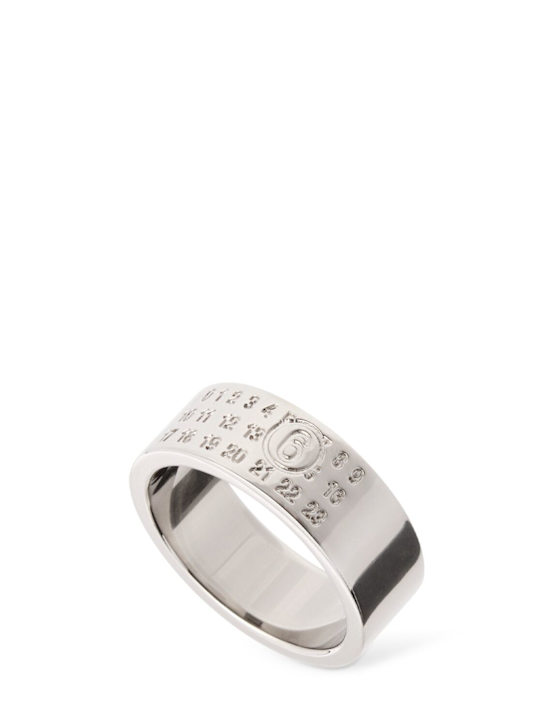 Luisaviaroma Anello in ottone con logo MM6 minimal