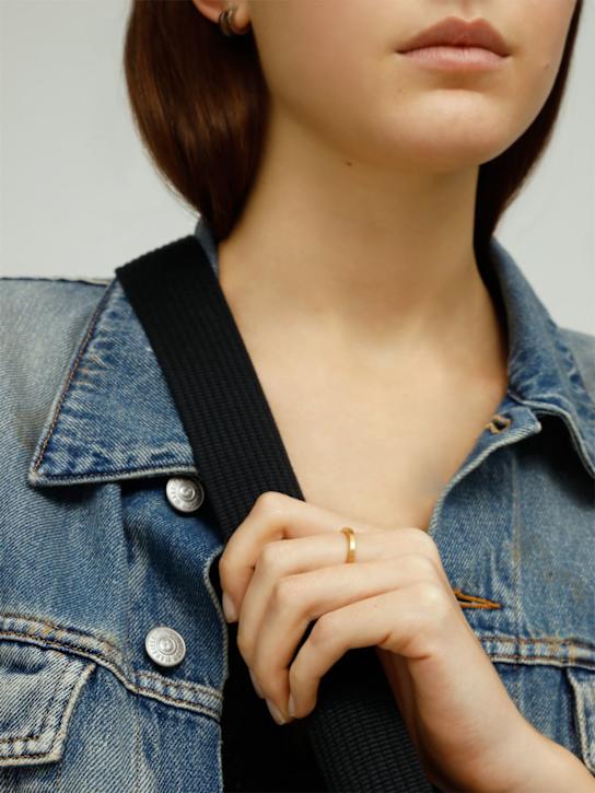 Luisaviaroma Anello Sottile In Argento Con Logo