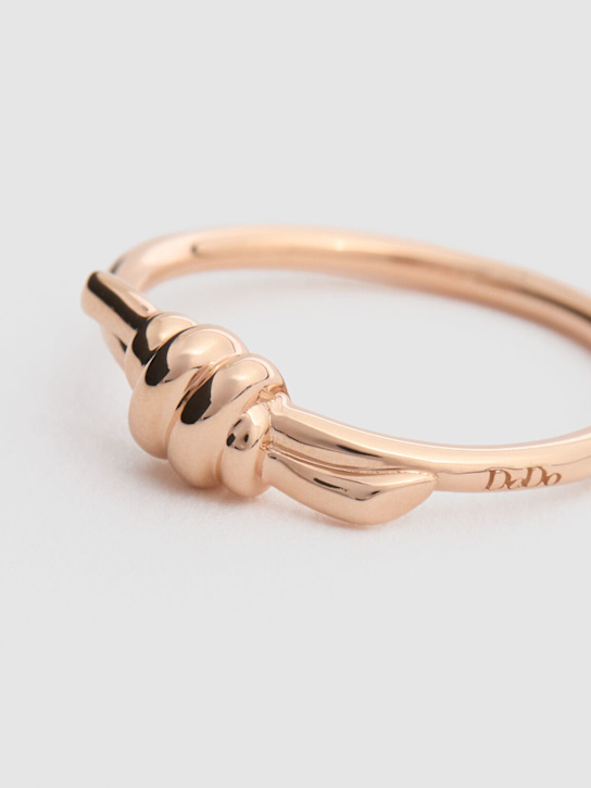 Luisaviaroma Anello Sottile Nodo In Oro Rosa 9kt
