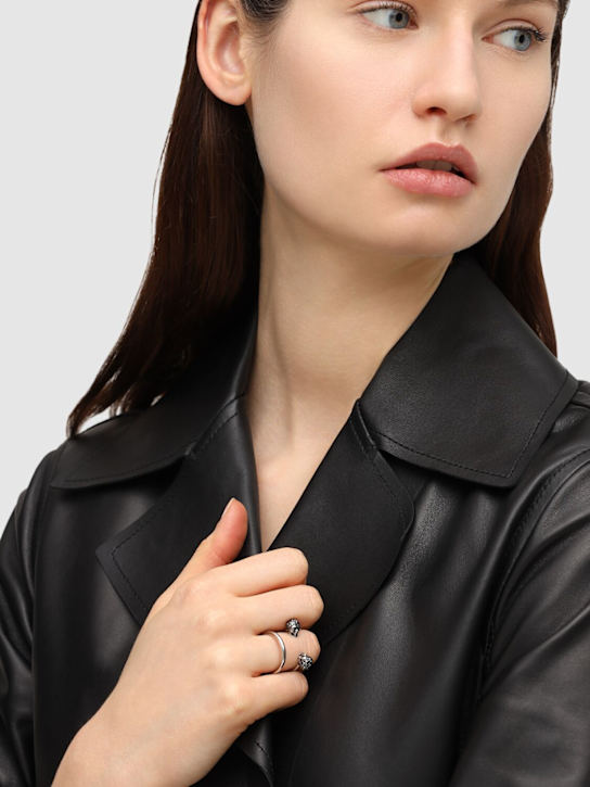 Luisaviaroma Anello Twin Con Teschio