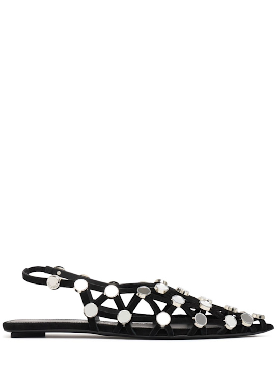 Luisaviaroma Ballerine Grid in camoscio 10mm