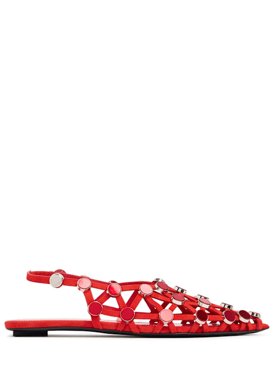 Luisaviaroma Ballerine Grid in camoscio