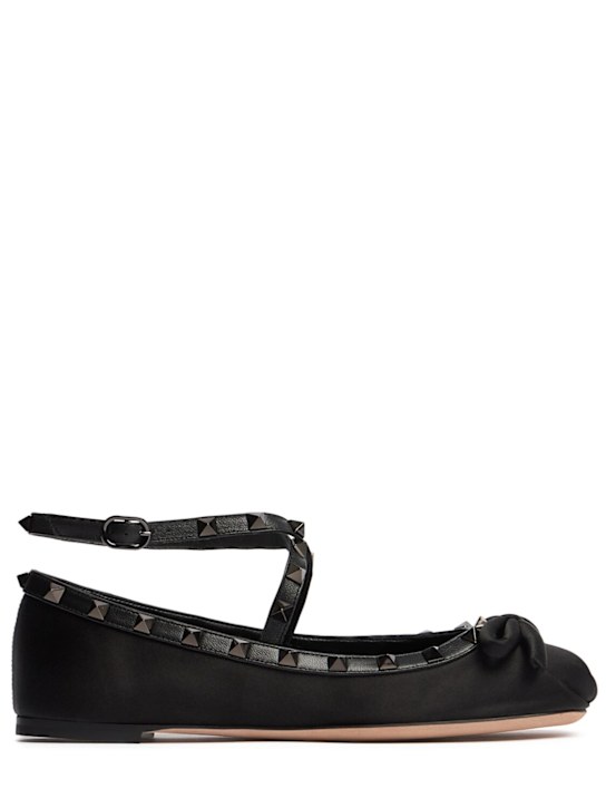 Luisaviaroma Ballerine Rockstud in raso 5mm