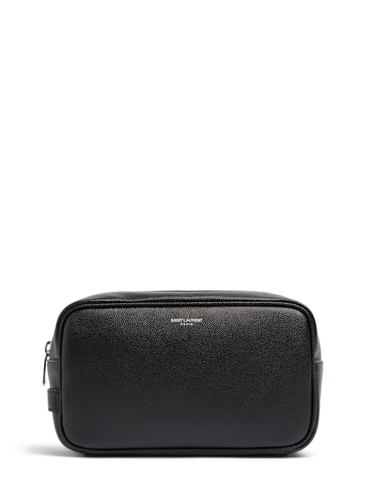 Luisaviaroma Beauty case in pelle con logo
