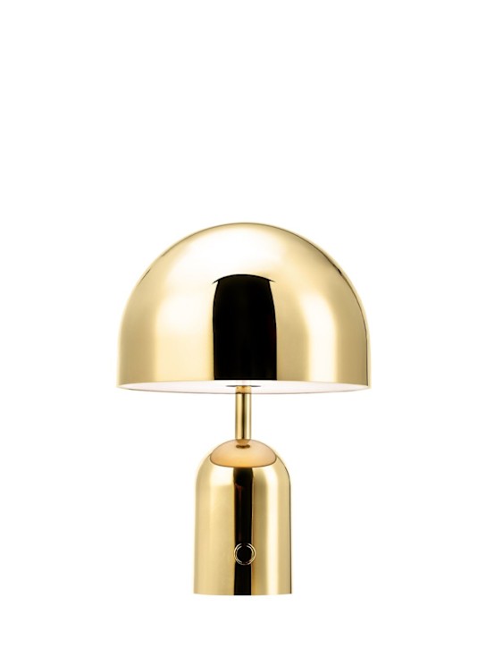 Luisaviaroma Bell portable gold LED table lamp