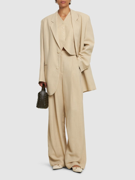 Luisaviaroma Blazer Aiden In Lino E Viscosa