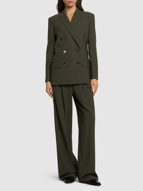 Luisaviaroma Blazer Boxy Doppiopetto In Misto Lana