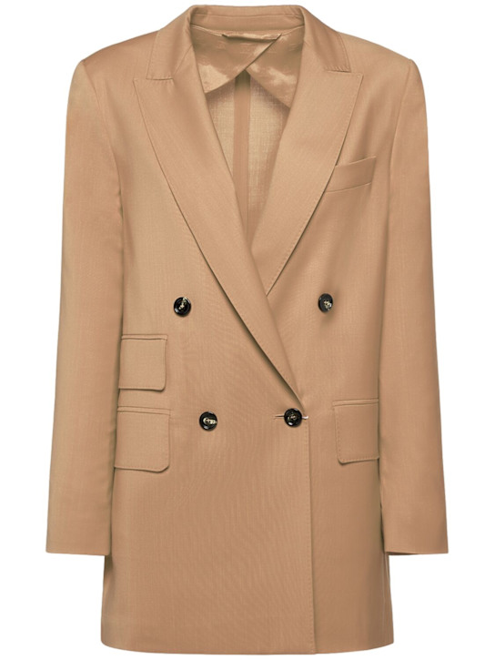 Luisaviaroma Blazer doppio petto Nebbie in lana