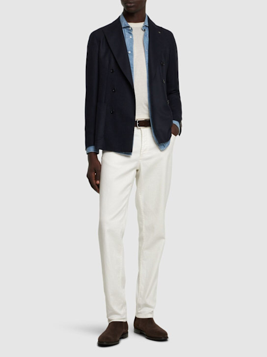 Luisaviaroma Blazer Doppiopetto Hopsack In Lana