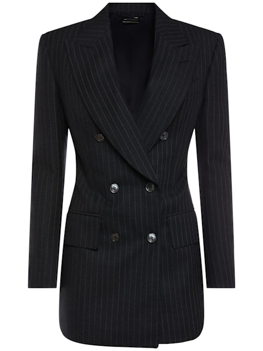 Luisaviaroma Blazer gessato in flanella di lana