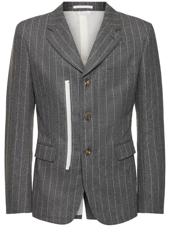 Luisaviaroma Blazer gessato in flanella di lana