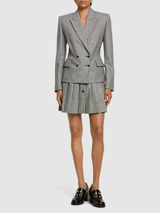 Luisaviaroma Blazer Gessato In Lana E & Lurex