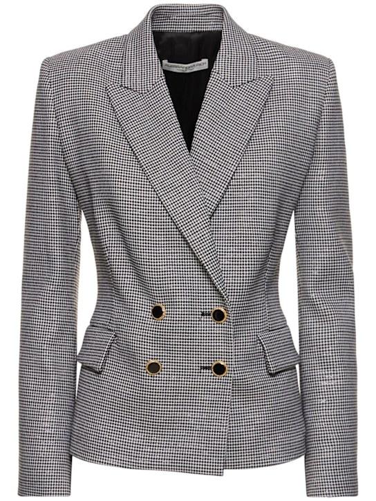 Luisaviaroma Blazer gessato in lana e & lurex