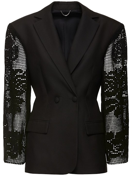 Luisaviaroma Blazer in seta con maniche ricamate