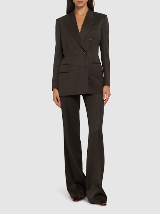 Luisaviaroma Blazer In Twill Di Misto Lana