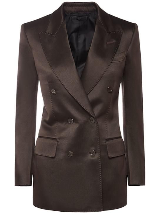 Luisaviaroma Blazer in twill di misto lana