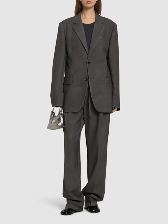 Luisaviaroma Blazer Monopetto In Lana E Mohair