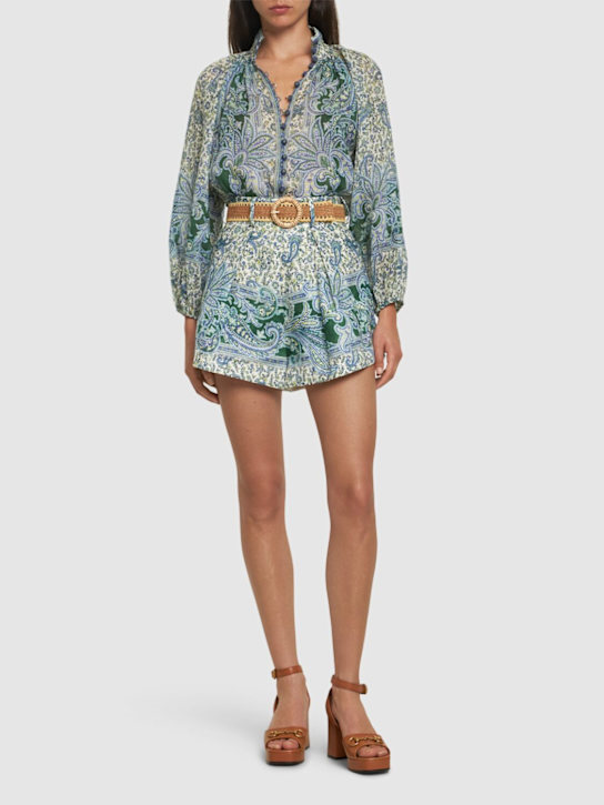 Luisaviaroma Blusa Ottie In Ramie Stampato