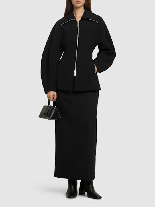 Luisaviaroma Bonded Crepe Curve Sleeve Jacket