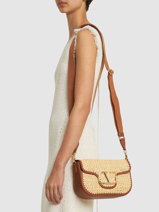Luisaviaroma Borsa Effetto Rafia Con Logo