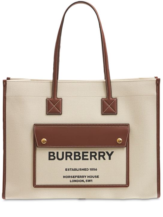 Luisaviaroma Borsa media Freya in tela e pelle