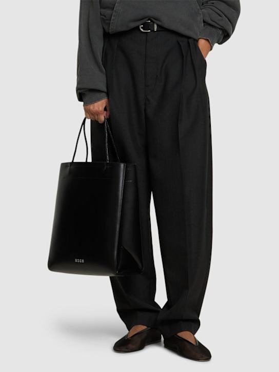 Luisaviaroma Borsa Media Matte Shopping In Pelle