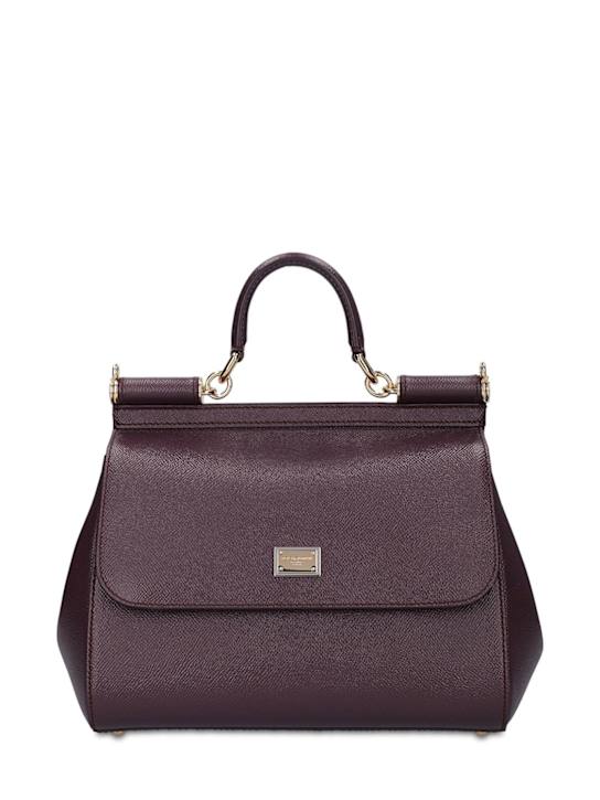 Luisaviaroma Borsa media Sicily in pelle Dauphine