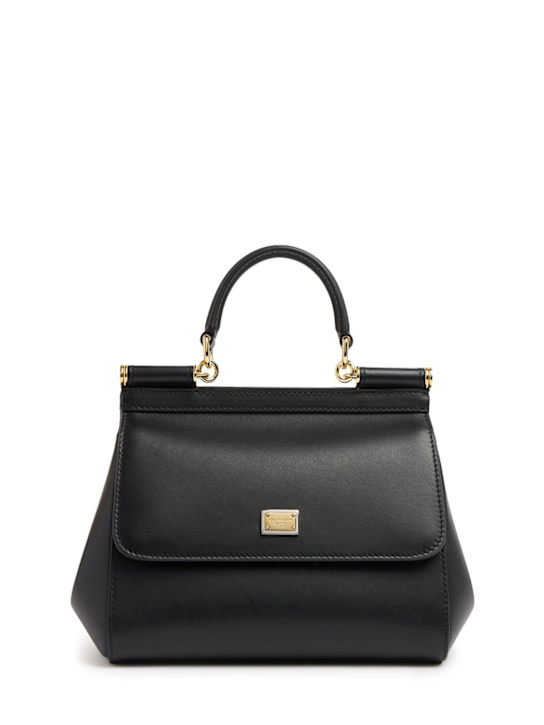 Luisaviaroma Borsa media Sicily in pelle liscia