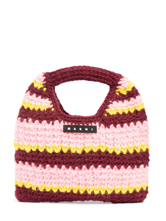 Luisaviaroma Borsa mini in crochet a righe