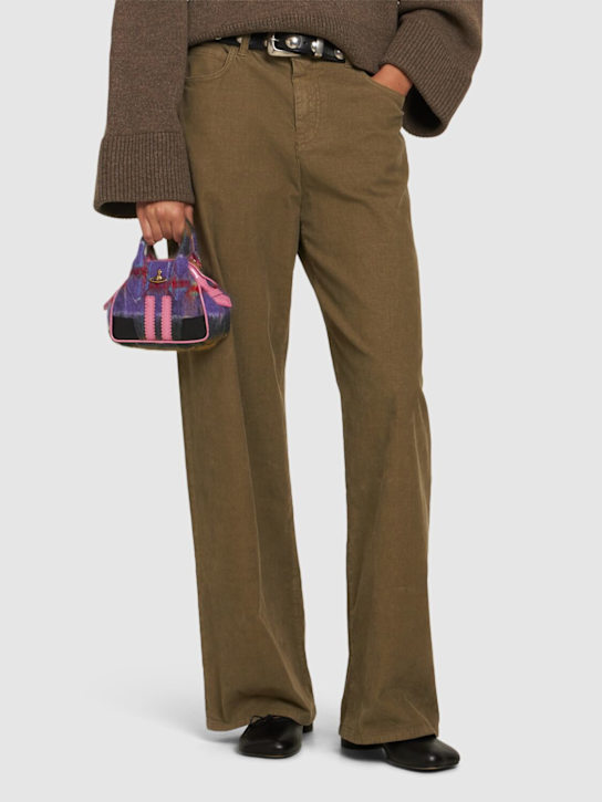 Luisaviaroma Borsa Mini Yasmin In Mohair Tartan