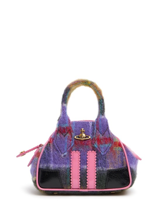Luisaviaroma Borsa mini Yasmin in mohair tartan