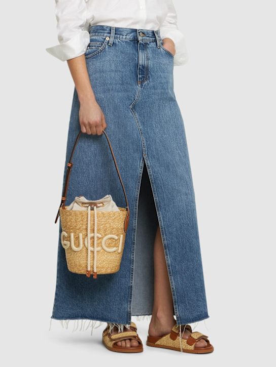 Luisaviaroma Borsa Piccola In Rafia Con Logo