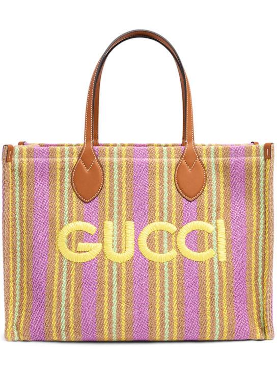 Luisaviaroma Borsa shopping media in tela con logo