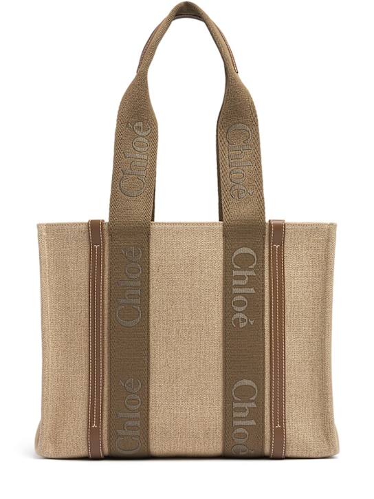 Luisaviaroma Borsa shopping Woody in lino