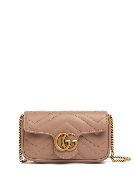 Luisaviaroma Borsa Super Mini GG Marmont in pelle
