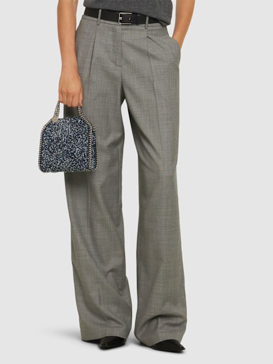 Luisaviaroma Borsa Tiny Falabella In Tweed Denim