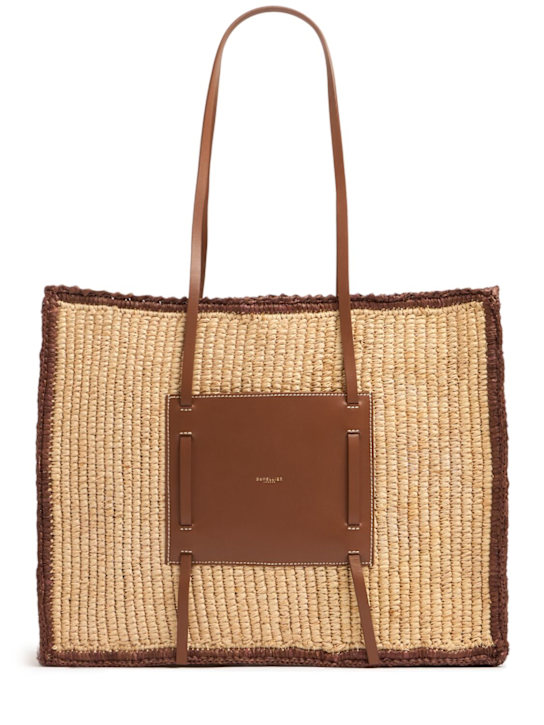 Luisaviaroma Borsa tote grande Capri effetto rafia