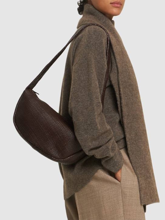 Luisaviaroma Borsa Woven Crescent In Pelle