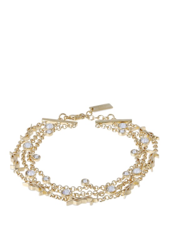 Luisaviaroma Bracciale in ottone con cristalli
