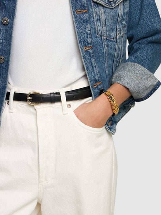 Luisaviaroma Bracciale In Pelle Scamosciata E Logo