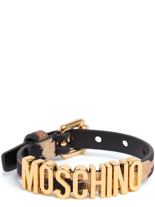 Luisaviaroma Bracciale in pelle scamosciata e logo