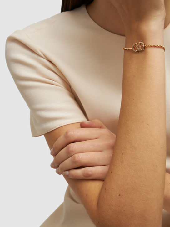 Luisaviaroma Bracciale V Logo Con Cristalli