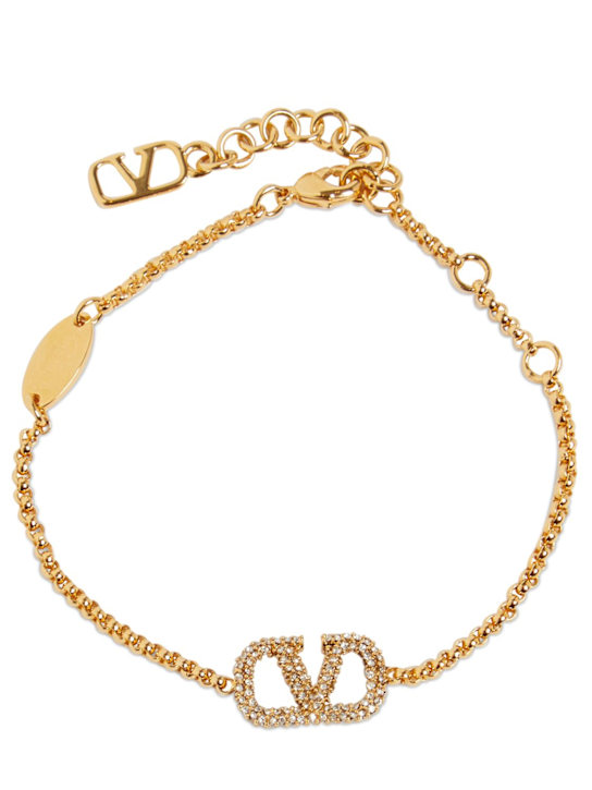 Luisaviaroma Bracciale V logo con cristalli
