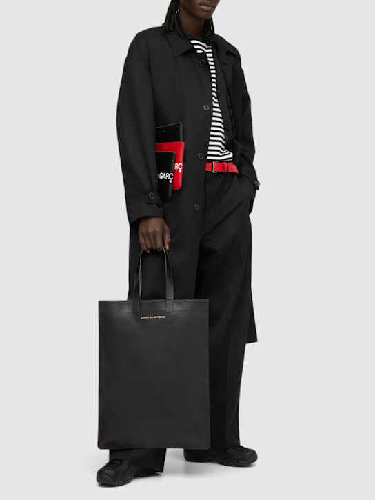 Luisaviaroma Busta In Pelle Con Logo