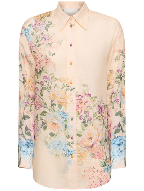 Luisaviaroma Camicia Halliday in ramie stampata