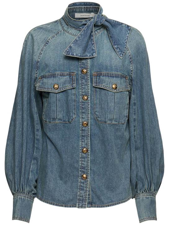Luisaviaroma Camicia Illustration in denim