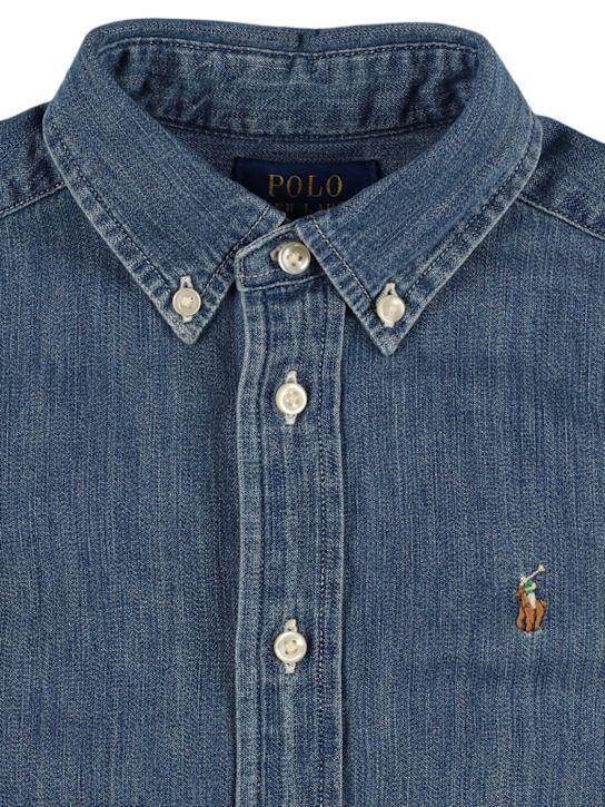 Luisaviaroma Camicia In Denim Di Cotone Con Logo